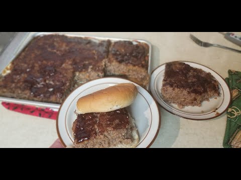 Sheet Pan Glazed Meatloaf made with StoveTop Stuffing