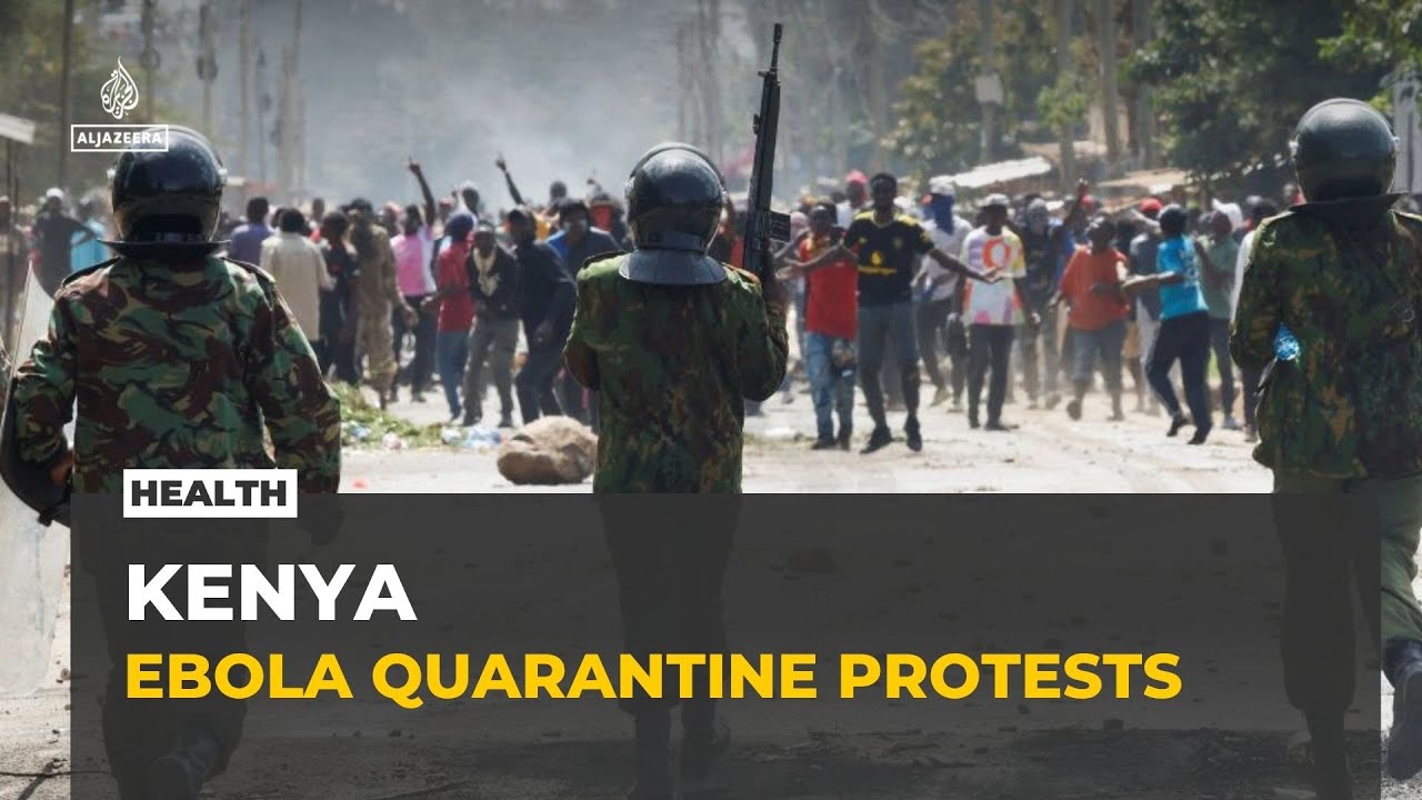 One killed as hundreds protest in Kenya against US Ebola quarantine centre