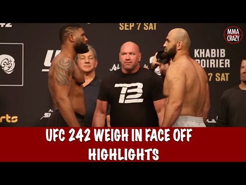 Full UFC 242: Weigh in Face off Highlights