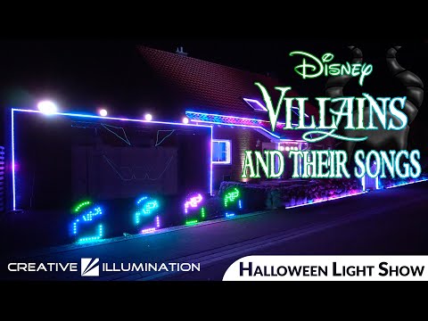 Disney Villains and their Songs 🎃 Halloween Light Show