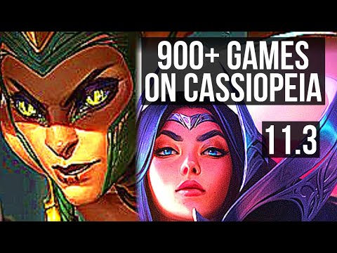 CASSIOPEIA vs IRELIA (TOP) | 2/0/3, 900+ games, 1.5M mastery | KR Master | v11.3
