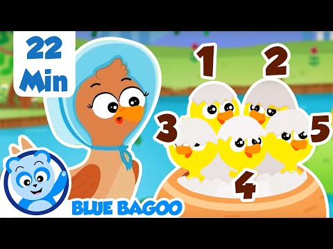 Five Little Ducks and More  | Blue Bagoo Compilation | English Nursery Rhymes & Kids Songs