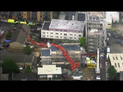 Bow crane collapse accident causes tragedy in lockdown (1) (UK) - ITV London News - 8th July 2020