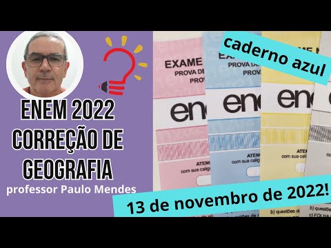 ENEM 2022 - CORREÇÃO DAS QUESTÕES DE GEOGRAFIA