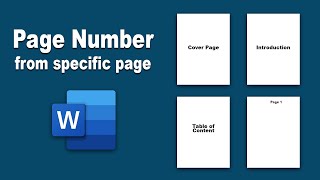 How to start page number from a specific page in Microsoft word 2022