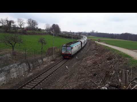 TIGRE E.652-068 CON TRAMOGGE TRANSITA NEL CURVONE A BORGO S D. (CN) 3 - 4 - 2018