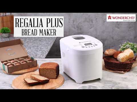 Regalia Plus Atta Kneader & Bread Maker, Fully Automatic, 18 Pre-programmed Functions,  Adjustable Crust Control, 2 Years Warranty, 600W - White