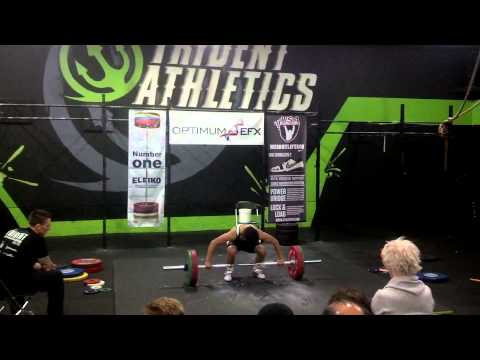 13 year old Harrison (98 kg/198 lbs Snatch)