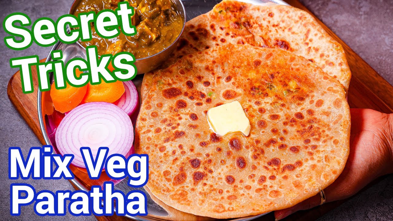 Dhaba Style Mix Veg Paratha | Vegetable Paratha Recipe | Perfect Breakfast or Lunch Box Paratha