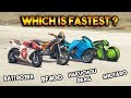 GTA 5 ONLINE : SHOTARO VS HAKUCHOU DRAG VS BF400 VS BATI 801RR (WHICH IS FASTEST BIKE ?) GTA 5 ONLINE : SHOTARO VS HAKUCHOU DRAG VS BF400 VS BATI 801RR (WHICH IS FASTEST BIKE ?)