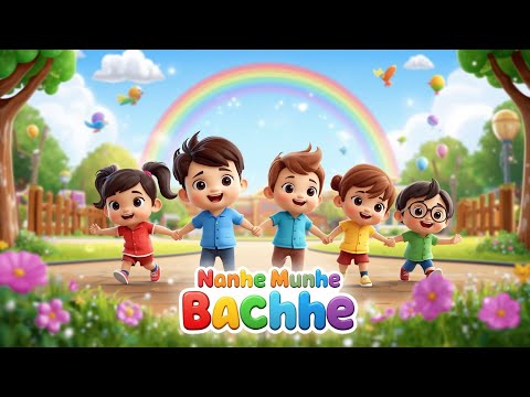 Nanhe Munhe Bacche | Fun Hindi Nursery Rhyme for Kids