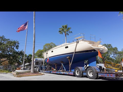 Shipping Out...Island Packet Yachts 439-06 "Priority" Leaves The Factory!!!