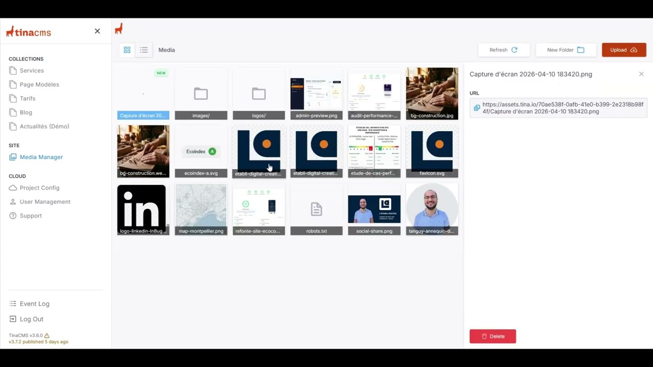 Démonstration TinaCMS - Modifier son site sans coder