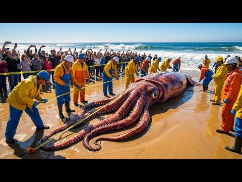 Deep Sea Haul Turns Into Chaos — Colossal Squid on Deck