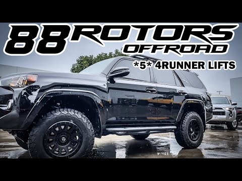5-PACK TOYOTA 4RUNNER LIFTS WITH 285/70/17 TIRES