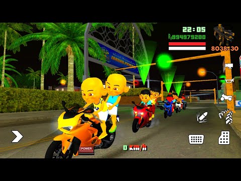 Upin & ipin eshan fizi konvoy motor🔥 ke rumah hantu‼️😱🤣🤣#sheratv27💥