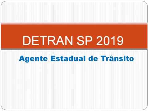 Questão 10 - Detran SP - 2019