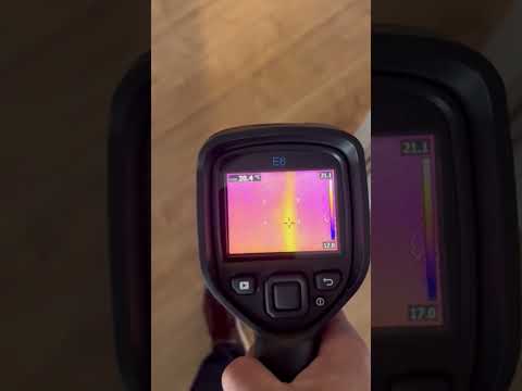 Leak detection, plumbing leak found and fixed under wooden floor with thermal imaging camera.