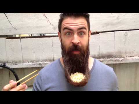 Funny man videos - How to eat a Bowl O'Beard Ramen