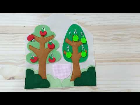 QUIET BOOK FAZENDINHA - MOLDE GRATUITO-  Página 5 - Parte da frente (Pomar Pedagógico)