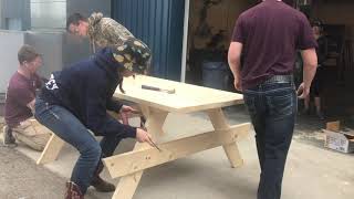 Make a Picnic Table in Just 12 Minutes!!