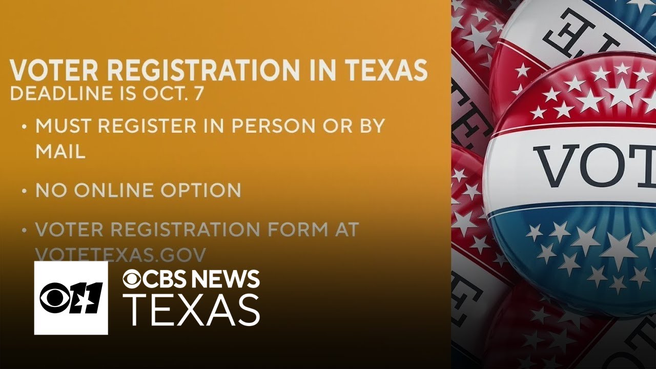 Oct. 7 is the last day to register to vote in Texas