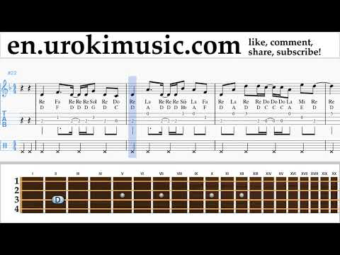 Ukulele lessons Axel F - Crazy Frog Sheet Music Tutorial um-i352