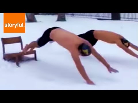 "Zawody pływackie" ... po śniegu