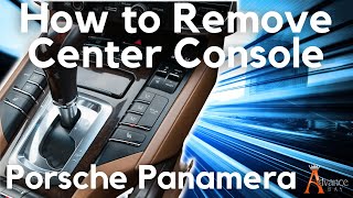 My 10 Year Old Son Taking Apart a Porsche Panamera 4S. How to Remove Rear Center Console