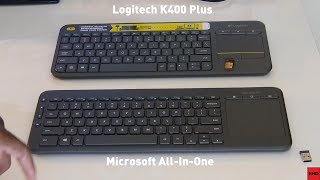 Video thumbnail for Microsoft All in One Media Keyboard vs Logitech K400 Touch Plus Keyboard - Differences & Unboxing by KOYAHD