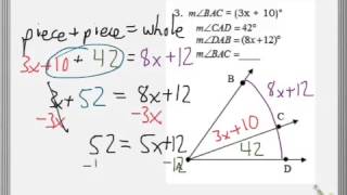 Geometry Video 1-3: Angle Addition Postulate and Angle Bisectors