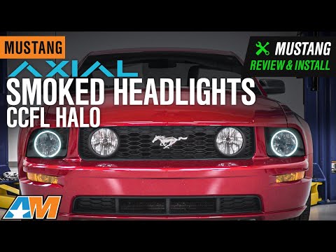 2005-2009 Mustang Axial Smoked Headlights - CCFL Halo Review & Install