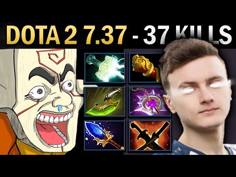 Juggernaut Gameplay Miracle with 37 Kills and Mjolnir - Dota 7.37