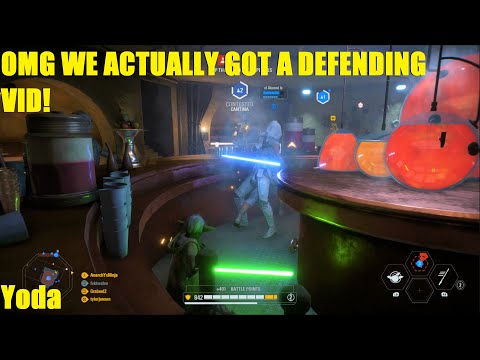 Star Wars Battlefront 2 - Holy Sh*t we actually DEFENDED! 🤣 Yoda and Rey Carried the defense!