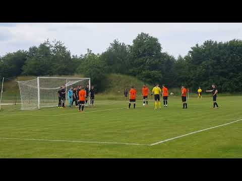 Cuprum Czciradz - Odra Klenica rzut wolny w polu karnym