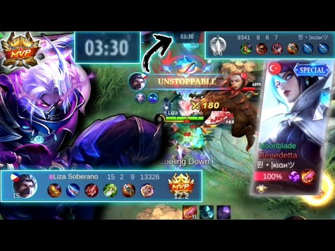 3MINS UNSTOPPABLE!! HAYABUSA VS. JUNGLE BENEDETTA IN SOLO RANK GAME!! - MLBB