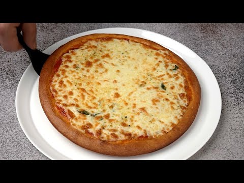 Easy Pizza Dough Recipe! No Knead Pizza🔥
