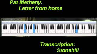 Pat Metheny - Letter from Home - Piano transcription