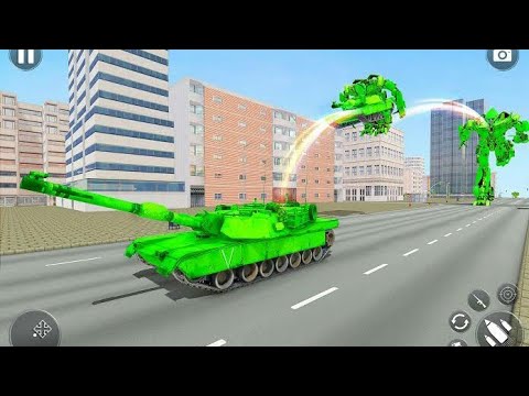 US Army Tank transform Robot ##  Battle War Shooting