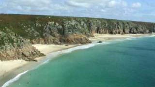 preview picture of video 'Porthcurno Beach facing south a real suntrap'