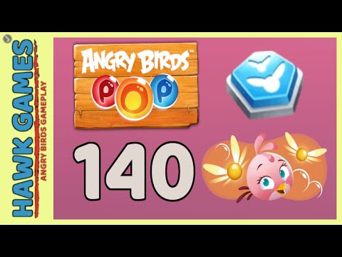 Angry Birds Stella POP Bubble Shooter Level 140 - Walkthrough, No Boosters