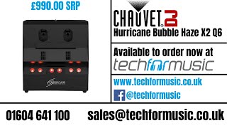 Video thumbnail for Virtual Demo: CHAUVET HURRICANE BUBBLE HAZE X2 Q6 by techformusic