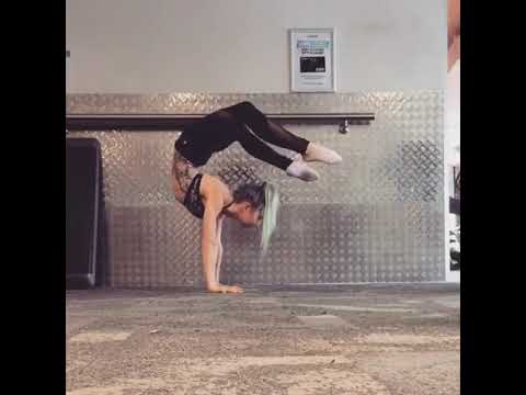 Contortion training today wearing Bad Kitty USA