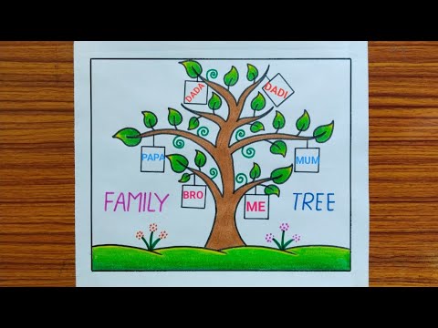 Family Tree Drawing / Family Tree / How to Draw Family Tree Easy Step / Family Tree Project