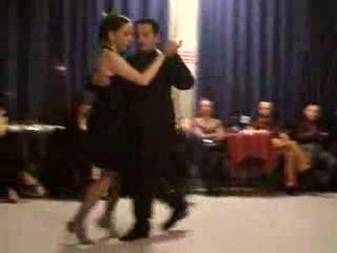  Milena Plebs  and  Fernando Galera  are  dancing  to  the  tango  "  Corazon  "