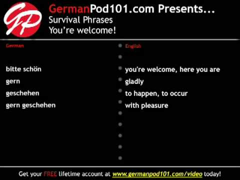 Learn German Survival phrases 1 how to say Thank You
