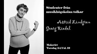 Konsertprojekt Örebro Musikhögskola – Astrid Lindgren 24/1 2019