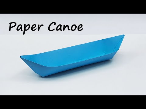 How to Make a Paper Canoe - Paper Boat Making Origami Tutorial
