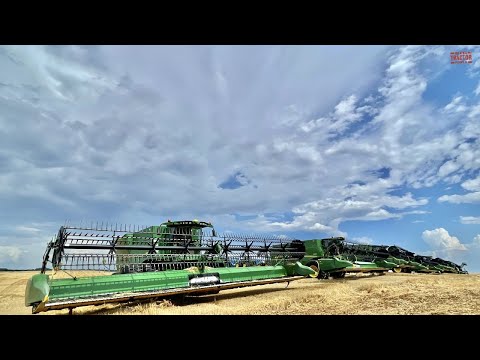 WHEAT HARVEST 2021 with Big John JOHN DEERE Combines