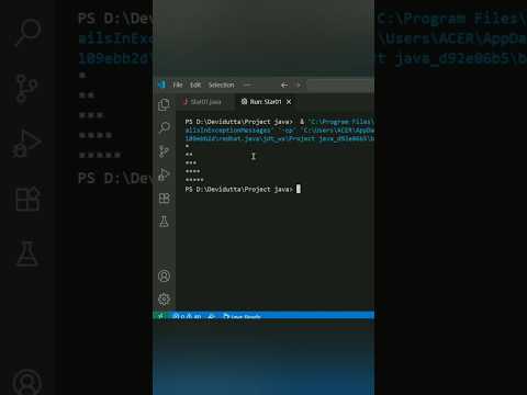 Java Program to Print Star Triangle Pattern | #shorts #ytshorts #codingshorts